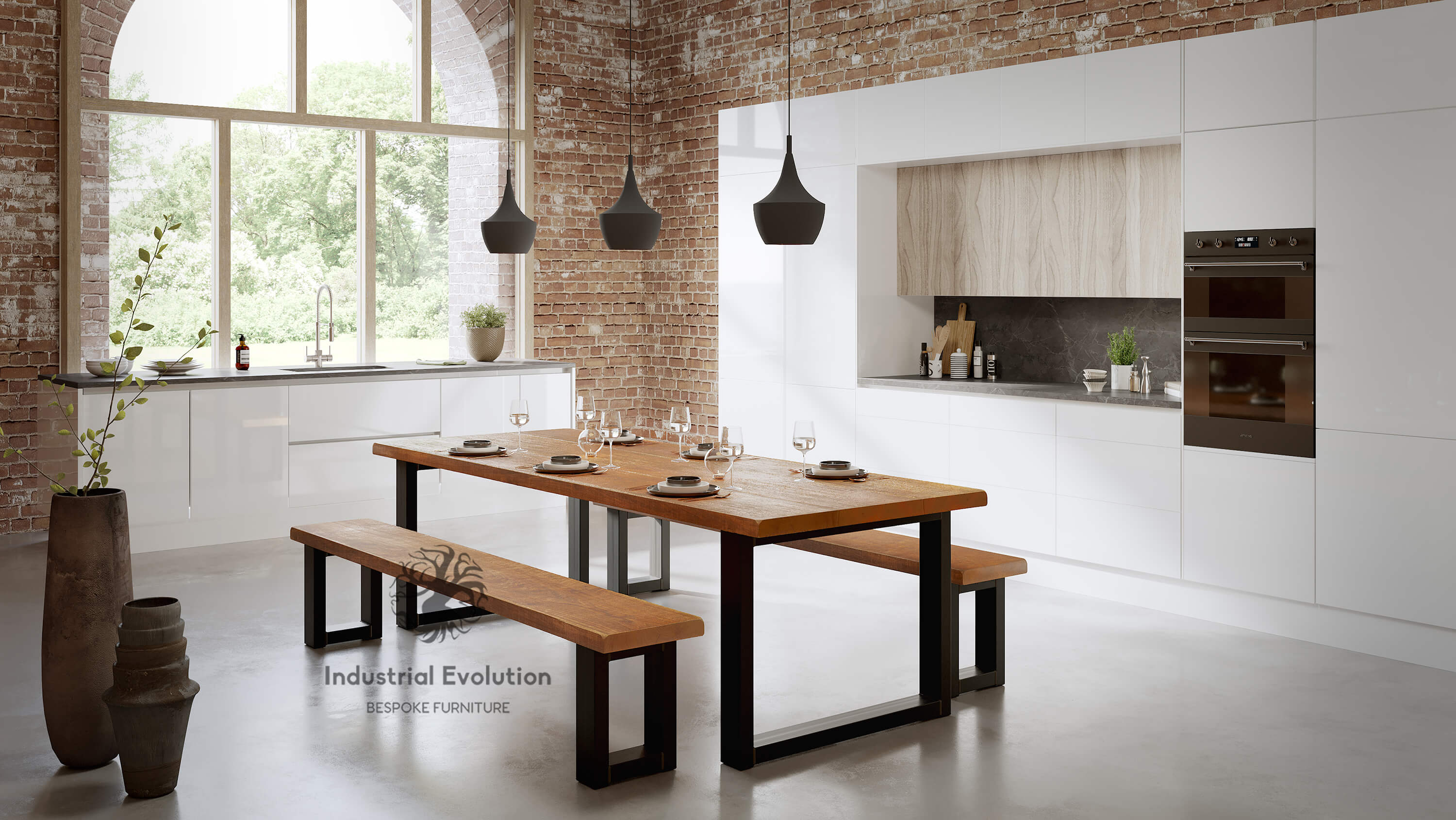 Industrial Kitchen Table HOMCOM Industrial Style Drop Leaf Foldable